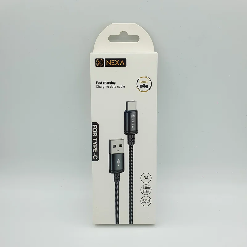 کابل شارژ USB به تایپ C فست شارژ برند NEXA مدل L20 کنفی