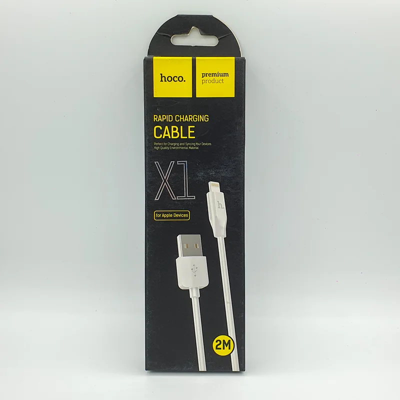 کابل شارژ آیفون HOCO لایتنینگ به USB دو متری کد X1