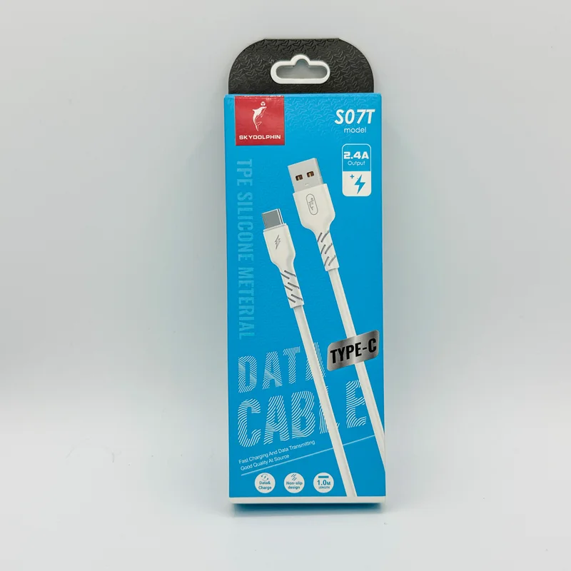 کابل شارژ تایپ C به USB دلفین 1 متری کد S07T